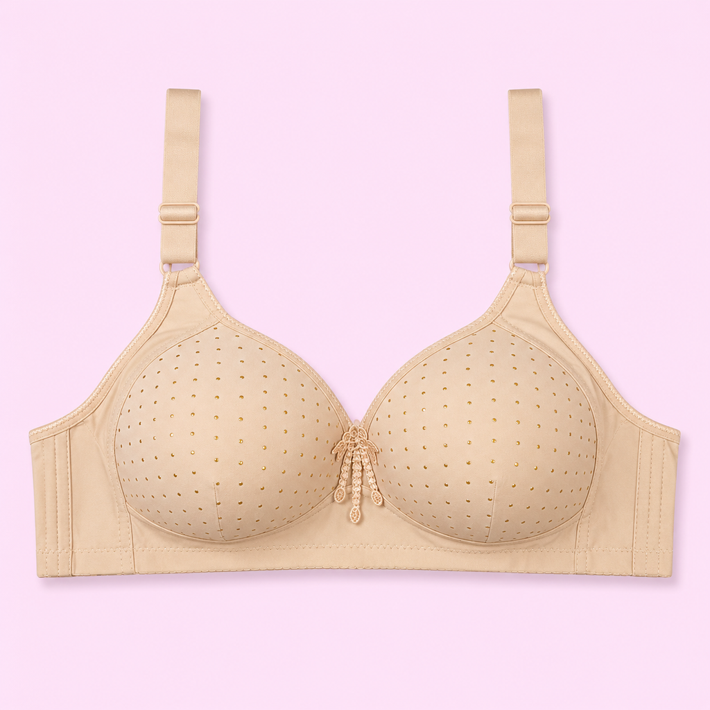 Beige bra on front side