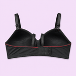 Black bra with red trim