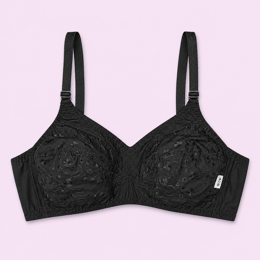 Black Bra with Thin Straps