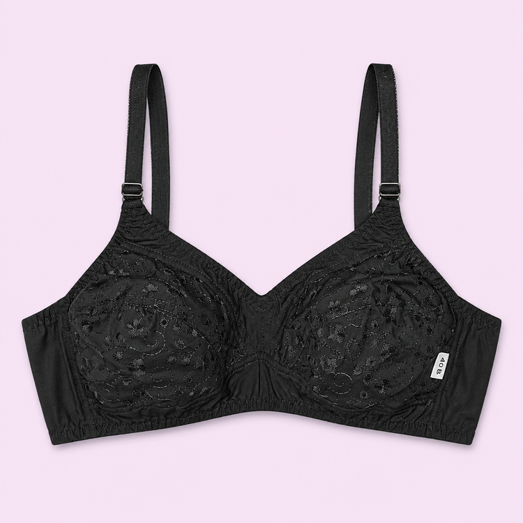 Black Bra with Thin Straps