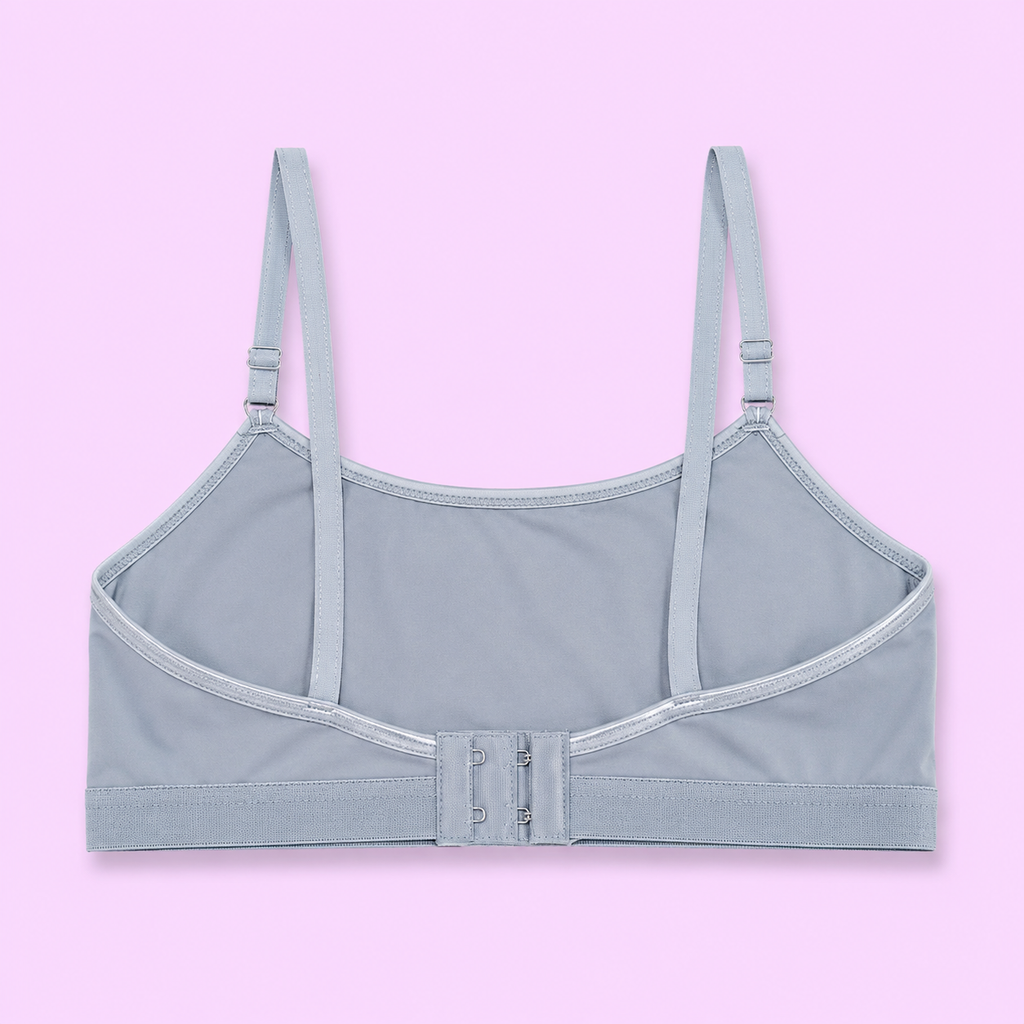 Light blue blouse, free size, with thin straps back