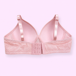 Pink bra with lace details back