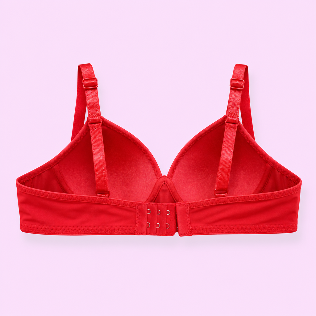 Red bra bac side