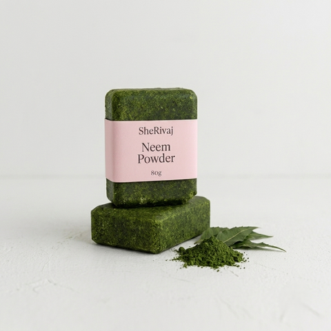 Neem soap, branded 'SheRivaj'.