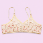 bra with floral embroidery back